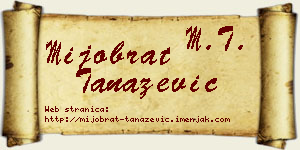 Mijobrat Tanazević vizit kartica